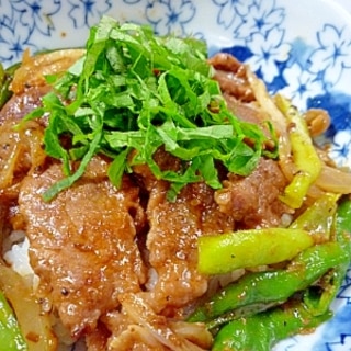 夏野菜の焼肉丼